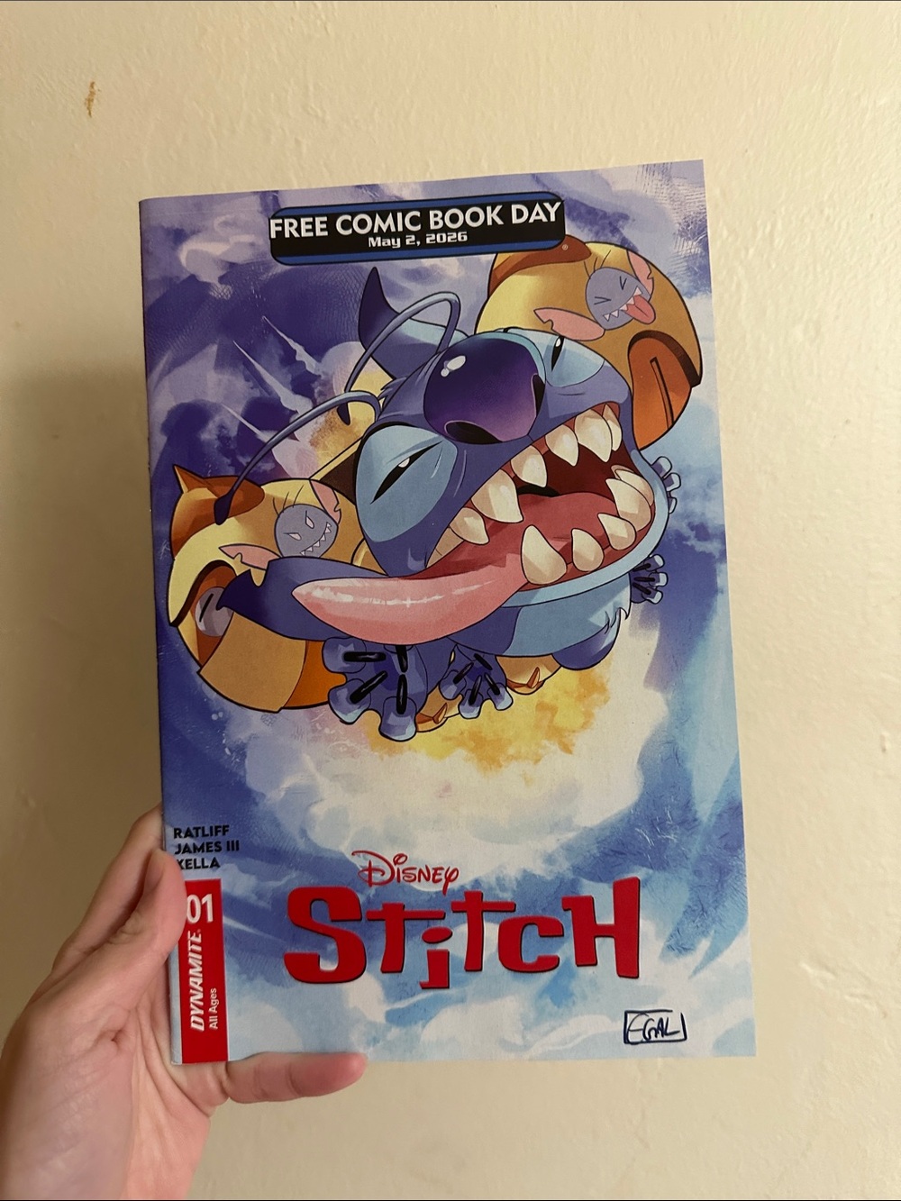 Disney Stitch Comic Book Cover Art - Blue